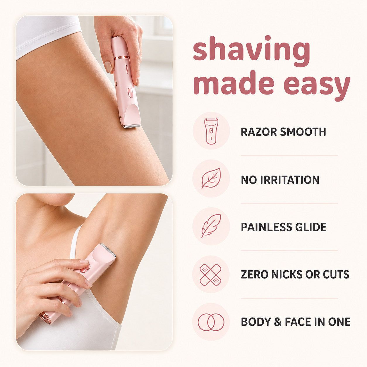 Cordless 2-in-1 Facial & Body Trimmer
