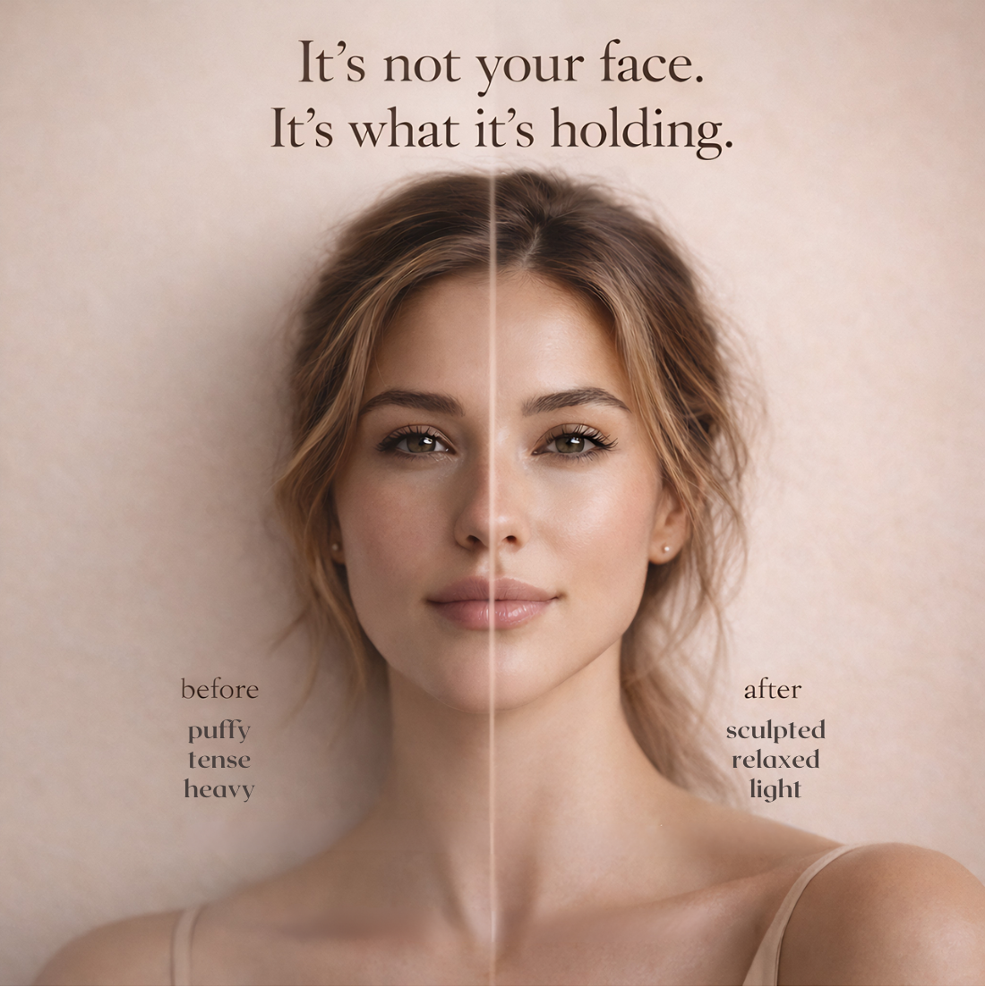 EMS Lymphatic Drainage Face Massager before and after