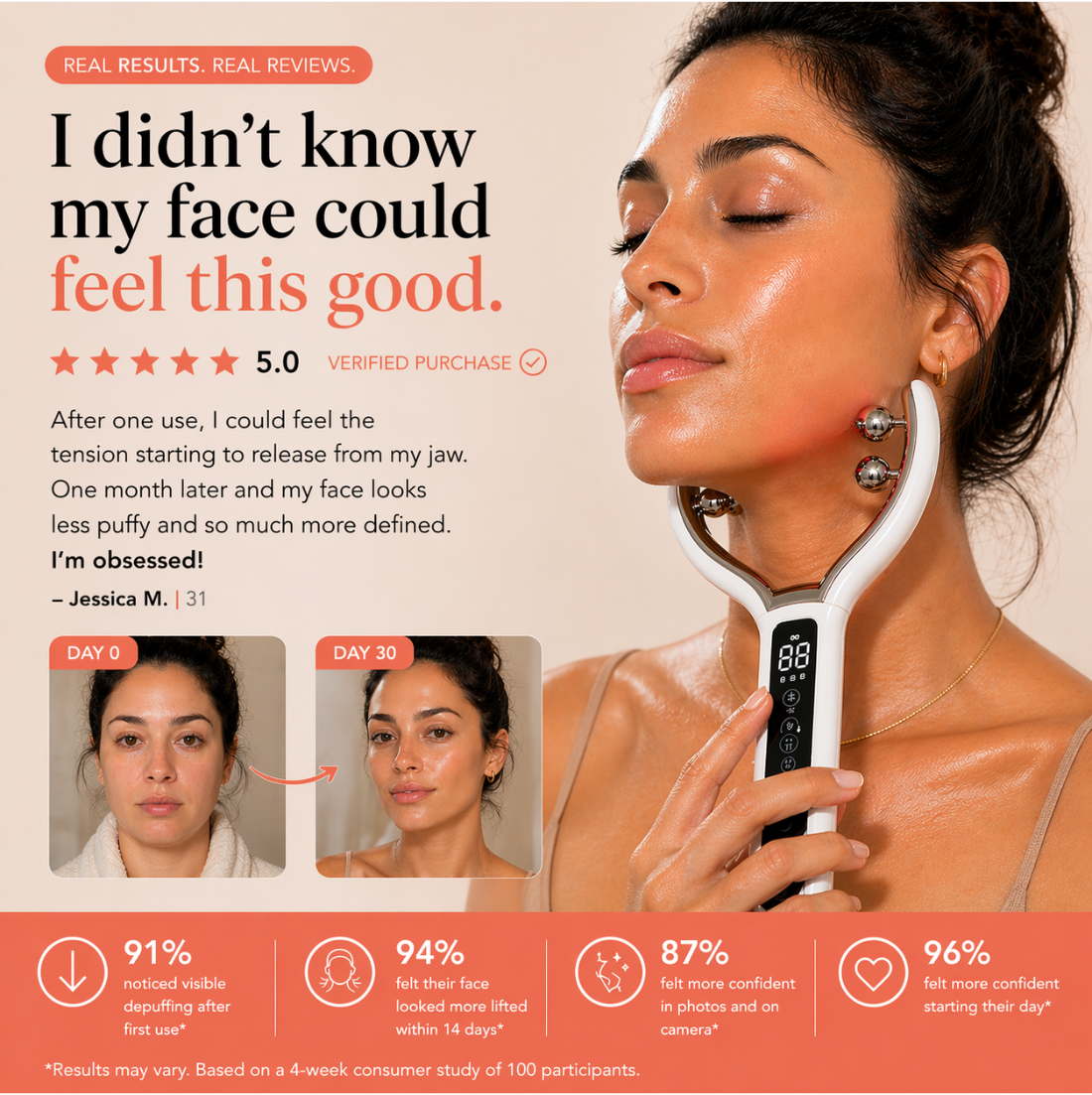 EMS Lymphatic Drainage Face Massager customer review